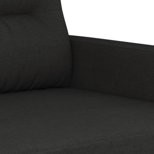 vidaXL Sofa 3-osobowa, czarna, 180 cm, tapicerowana tkaniną 6
