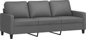 vidaXL vidaXL Sofa 3-osobowa, ciemnoszara, 180 cm, tapicerowana tkaniną 2