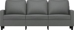 vidaXL vidaXL Sofa 3-osobowa, ciemnoszara, 180 cm, tapicerowana tkaniną 3