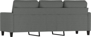vidaXL vidaXL Sofa 3-osobowa, ciemnoszara, 180 cm, tapicerowana tkaniną 5
