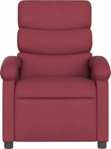 vidaXL vidaXL Rozkładany fotel masujący, elektryczny, winna czerwień, tkanina 9
