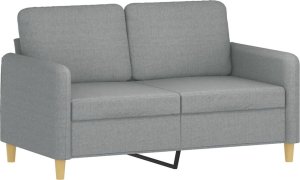 vidaXL vidaXL 2-osobowa sofa z poduszkami, jasnoszara, 120 cm, tkanina 4