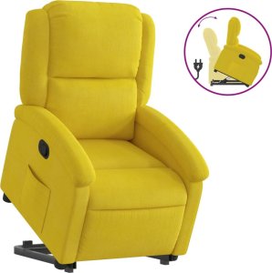 vidaXL vidaXL Podnoszony fotel rozkładany, żółty, aksamitny 2