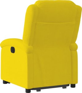 vidaXL vidaXL Podnoszony fotel rozkładany, żółty, aksamitny 5