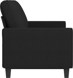 vidaXL vidaXL Sofa 3-osobowa, czarna, 180 cm, tapicerowana tkaniną 4