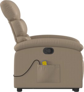 vidaXL Podnoszony fotel masujący, rozkładany, cappuccino 9
