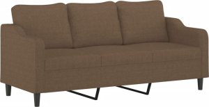 vidaXL Sofa 3-osobowa, brązowa, 180 cm, tapicerowana tkaniną 2