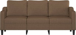 vidaXL Sofa 3-osobowa, brązowa, 180 cm, tapicerowana tkaniną 3