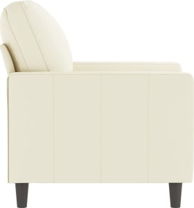 vidaXL vidaXL Fotel, kremowy, 60 cm, obity aksamitem 4