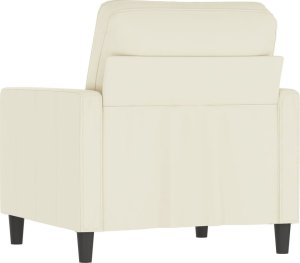 vidaXL vidaXL Fotel, kremowy, 60 cm, obity aksamitem 5