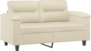 vidaXL vidaXL 2-osobowa sofa, kremowy, 120 cm, sztuczna skóra 2