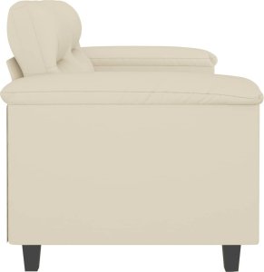 vidaXL vidaXL 2-osobowa sofa, kremowy, 120 cm, sztuczna skóra 4