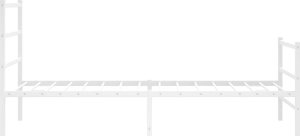 vidaXL vidaXL Metalowa rama łóżka z wezgłowiem i zanóżkiem,biała, 100x200 cm 6