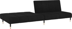 vidaXL vidaXL 2-osobowa kanapa, czarna, tapicerowana aksamitem 2