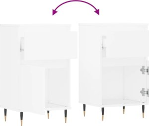 vidaXL Szafki, 2 szt., białe, 40x35x70 cm 10