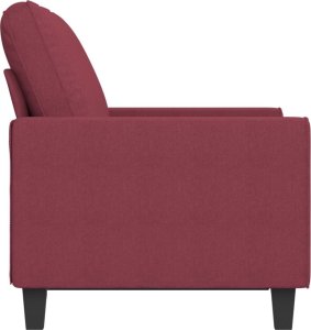 vidaXL Sofa 2-osobowa, winna czerwień, 120 cm, tapicerowana tkaniną 4
