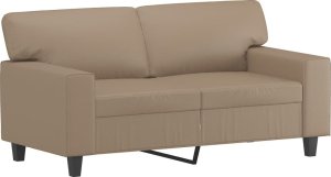 vidaXL 2-osobowa sofa, kolor cappuccino, 120 cm, sztuczna skóra 2