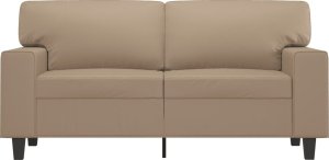 vidaXL 2-osobowa sofa, kolor cappuccino, 120 cm, sztuczna skóra 3