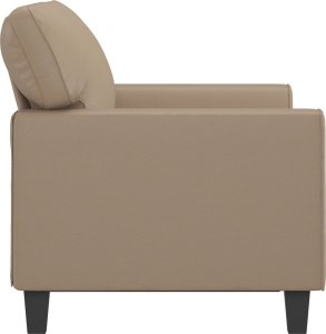 vidaXL 2-osobowa sofa, kolor cappuccino, 120 cm, sztuczna skóra 4