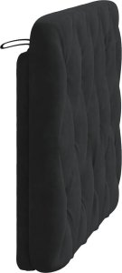 vidaXL Poduszka na wezgłowie, czarna, 100 cm, aksamitna 6