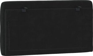 vidaXL Poduszka na wezgłowie, czarna, 100 cm, aksamitna 7