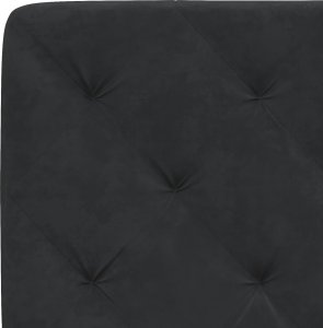 vidaXL Poduszka na wezgłowie, czarna, 100 cm, aksamitna 8