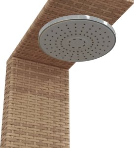 vidaXL Prysznic ogrodowy, beż, 100x100x241,5 cm, polirattan i akacja 9