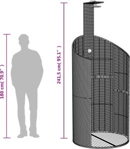 vidaXL Prysznic ogrodowy, beż, 100x100x241,5 cm, polirattan i akacja 10