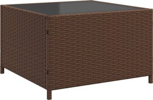 vidaXL Narożnik ogrodowy z poduszkami i stolikiem, rattan PE, brązowy 8