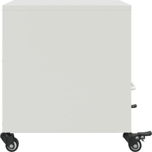 vidaXL vidaXL Szafka nocna, biała, 36x39x43,5 cm, stal 7