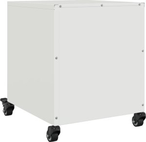 vidaXL vidaXL Szafka nocna, biała, 36x39x43,5 cm, stal 8