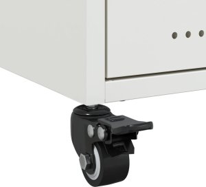 vidaXL vidaXL Szafka nocna, biała, 36x39x43,5 cm, stal 10