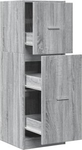 vidaXL Szafka apteczna, szary dąb sonoma, 40x41x118 cm 2