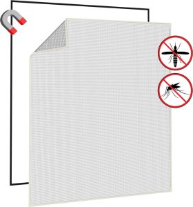 vidaXL vidaXL Magnetyczna moskitiera okienna, biała, 120x140 cm 4