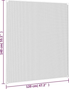 vidaXL vidaXL Magnetyczna moskitiera okienna, biała, 120x140 cm 8