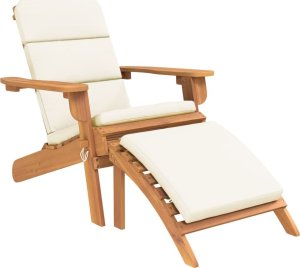 vidaXL vidaXL Krzesło ogrodowe Adirondack z podnóżkiem, lite drewno akacjowe 2