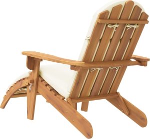 vidaXL vidaXL Krzesło ogrodowe Adirondack z podnóżkiem, lite drewno akacjowe 5