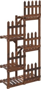 vidaXL vidaXL Kwietnik, 60x25x130 cm, lite drewno jodłowe 2