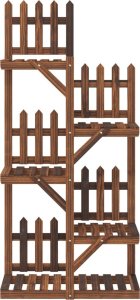 vidaXL vidaXL Kwietnik, 60x25x130 cm, lite drewno jodłowe 4