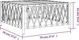 vidaXL vidaXL Stolik ogrodowy, biały, 70x70x34 cm, plecionka 5