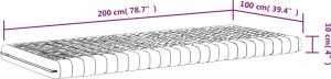 vidaXL vidaXL Materace piankowe, 2 szt., białe 100x200 cm, 7-strefowe, 20 ILD 10