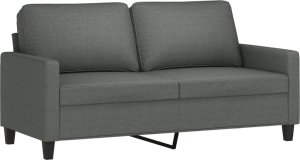 vidaXL vidaXL Sofa 2-osobowa, ciemnoszara, 140 cm, tapicerowana tkaniną 2