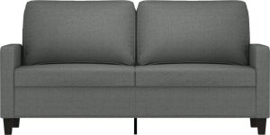 vidaXL vidaXL Sofa 2-osobowa, ciemnoszara, 140 cm, tapicerowana tkaniną 3