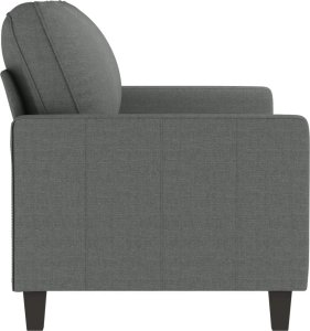 vidaXL vidaXL Sofa 2-osobowa, ciemnoszara, 140 cm, tapicerowana tkaniną 4