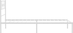 vidaXL vidaXL Metalowe łóżko z wezgłowiem, bez materaca, białe, 75x190 cm 6