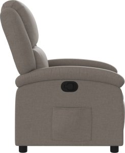 vidaXL vidaXL Fotel rozkładany, kolor taupe, obity tkaniną 4