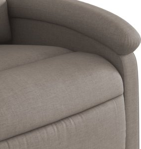 vidaXL vidaXL Fotel rozkładany, kolor taupe, obity tkaniną 8