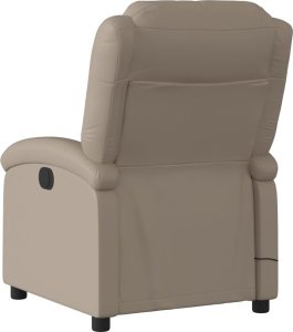 vidaXL vidaXL Rozkładany fotel masujący, cappuccino, obity sztuczną skórą 6