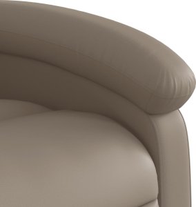 vidaXL vidaXL Rozkładany fotel masujący, cappuccino, obity sztuczną skórą 9