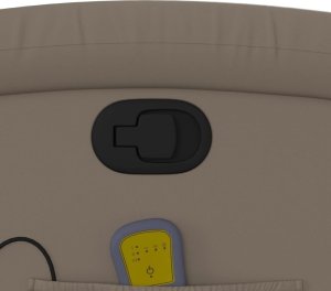 vidaXL vidaXL Rozkładany fotel masujący, cappuccino, obity sztuczną skórą 10